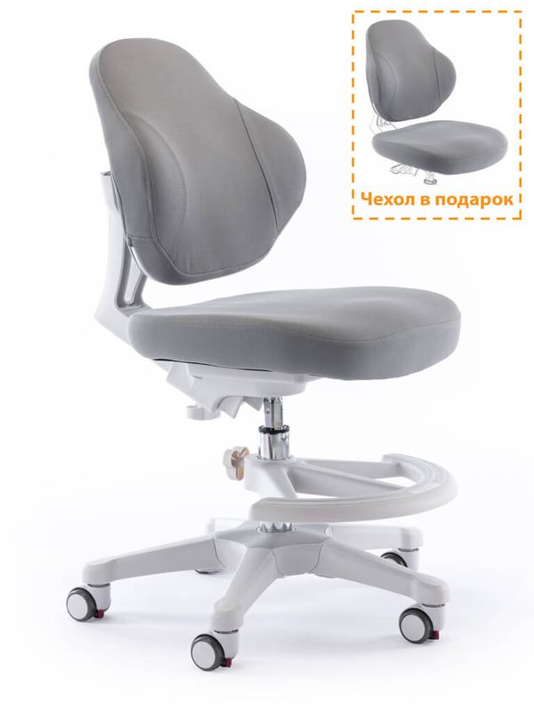 Кресло детское ErgoKids GT Y-405 G ortopedic - обивка серая однотонная одна коробка