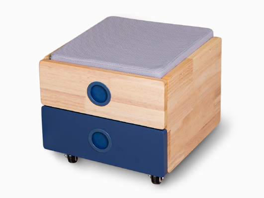 Тумбочка к парте Oxford Wood арт.умбочка BD-920-3 BL - материал дерево, декор синий коробок 1 шт. .