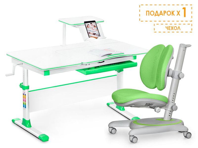 Комплект Mealux EVO Evo-40 Lite Z арт. Evo-40 Lite Z Y-510 KZ / белая столешница, цвет пластика зеленый коробок-3 шт.