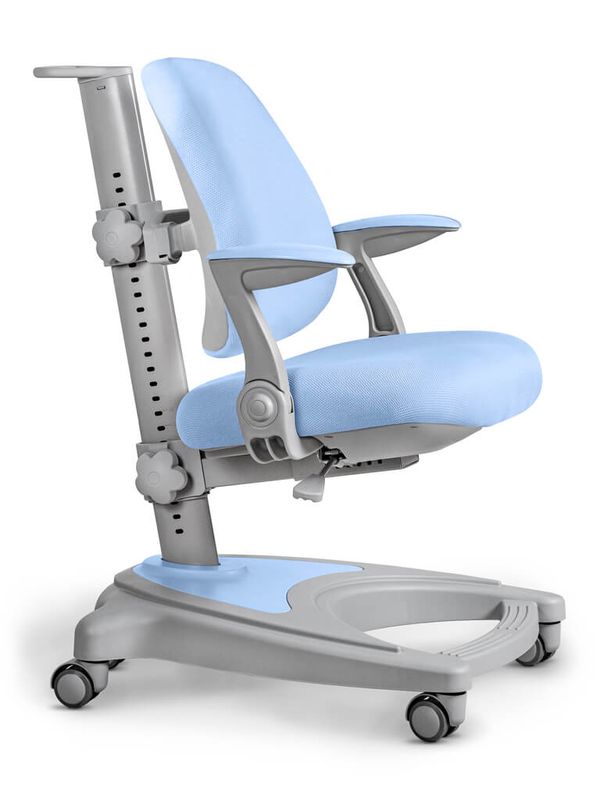 Детское кресло ErgoKids Y-416 Blue с подлокотниками арт.Y-416 KBL подлокотники - обивка голубая однотонная одна коробка